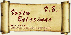 Vojin Buletinac vizit kartica